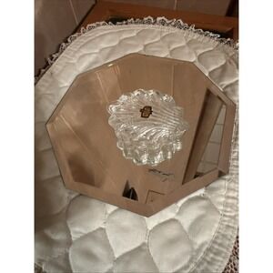 Vintage Zajecar 24% Lead Crystal Shell Dish Clam W/ Lid Made Yugoslavia